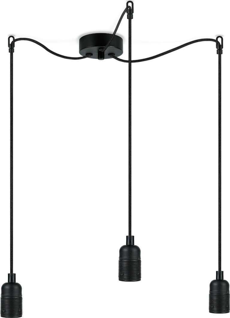 Lampa wisząca Sotto Luce LAMPA wisząca UNO 5902429618345 Sotto Luce loftowa OPRAWA metalowy ZWIS industrialny czarny