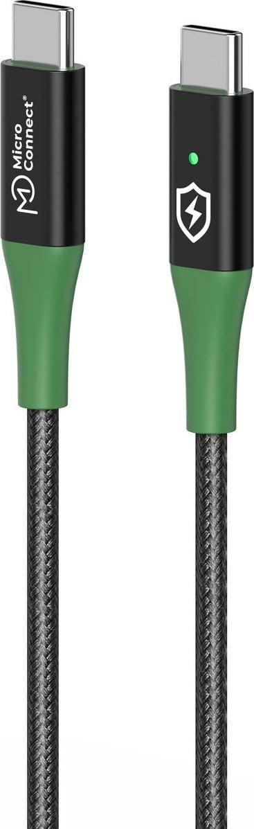 Kabel USB MicroConnect USB-C - USB-C 1 m Czarny (MC-SMART USB-C-C-01)