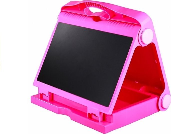 LeanToys Tablica Na kredę Pisak + Pisaki Szblony 2w1 LEAN Toys