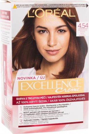 Loreal Farba do włosów Excellence Creme 4,54 Natural Dark Copper Mahogany