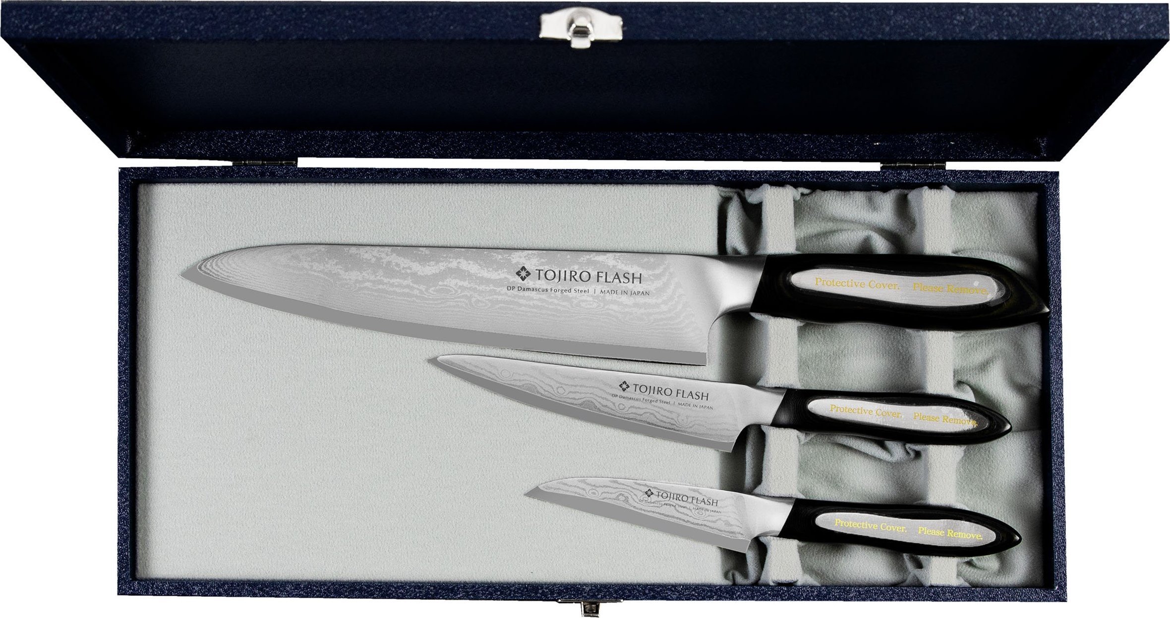 Tojiro Tojiro Flash Zestaw Nóż Szefa kuchni + uniwersalny + do obierania