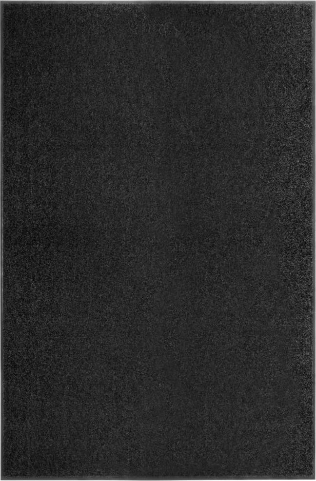 vidaXL Wycieraczka z możliwością prania, czarna, 120 x 180 cm