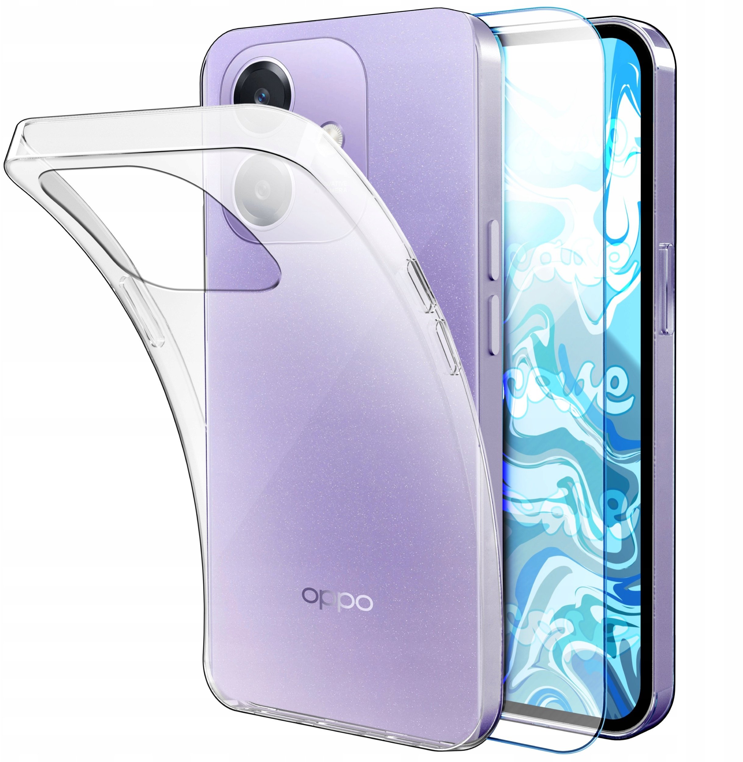 Etui Do Oppo A40 (Przezroczyste, Silikonowe, Obudowa, Plecki, Case) Szkło