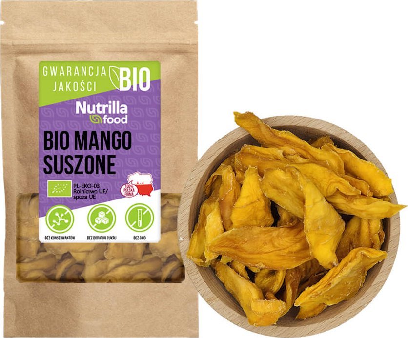 Nutrilla Mango suszone bez cukru ekologiczne BIO 200g