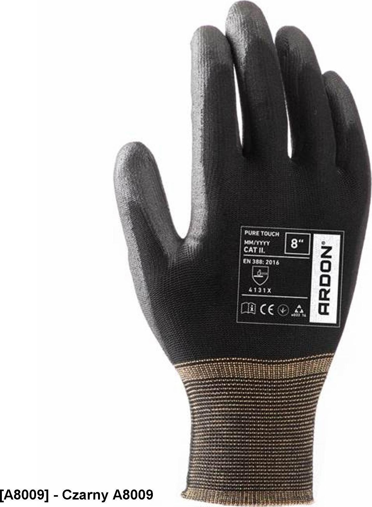 Ardon ARDON PURETOUCH WHITE - rękawice powlekane, Nylon - Czarny A8009 09
