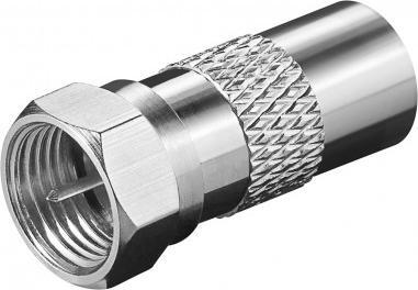 Goobay Adapter F: Wtyk F Wtyk do kabla koncentrycznego - Połączenie, materiał obudowy miedź