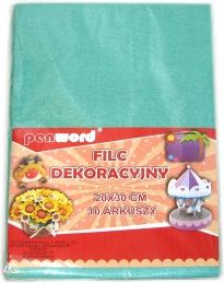 Polsirhurt Filc dekoracyjny turkusowy 20x30 10szt.