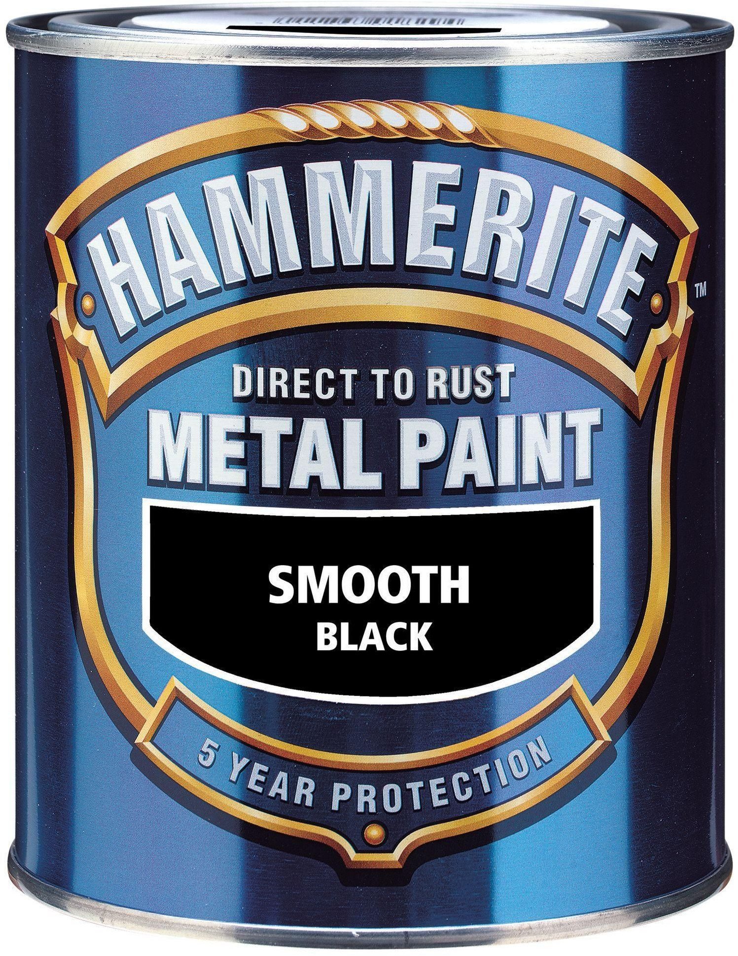 PAINT HAMMERITE BLACK SATIN750ML