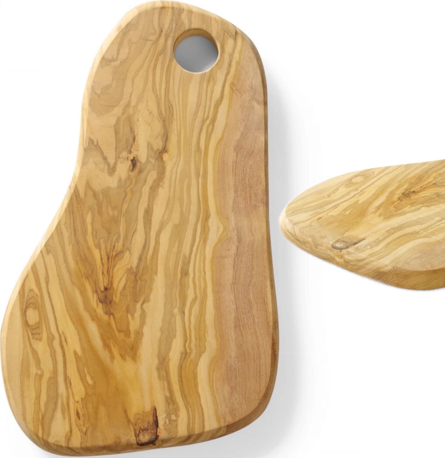 Deska do krojenia Hendi Deska do serwowania z drewna oliwnego z otworem 350 x 210 x 18 mm - Hendi 505236