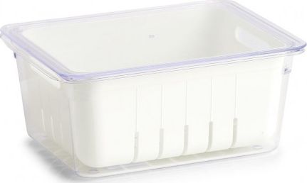 Zeller Pudełko do lodówki, plastik, biały, 22,5x17,5x10 cm