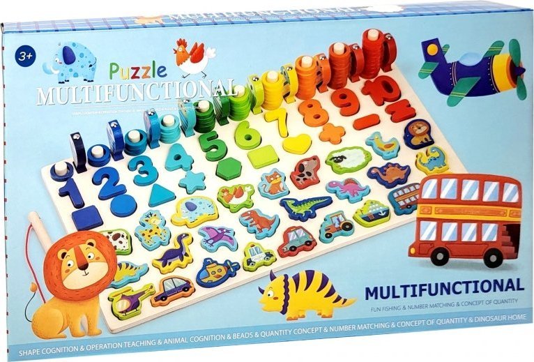 HH Poland Układanka drewniana, puzzle wielofunkcyjne - zestaw 211983 HH POLAND