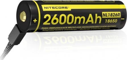 Nitecore Akumulator Nitecore 18650 Micro USB NL1826R 2600mAh