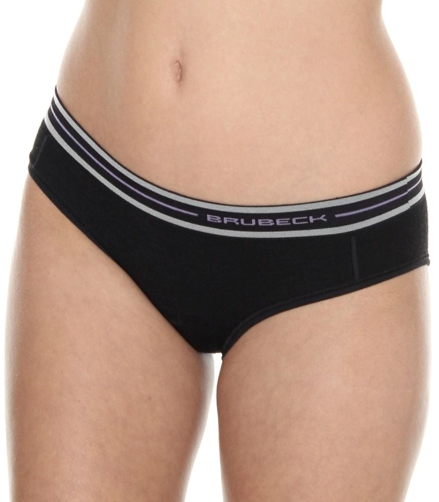 Brubeck Figi damskie hipster Active Wool czarne r. XL (HI10190)