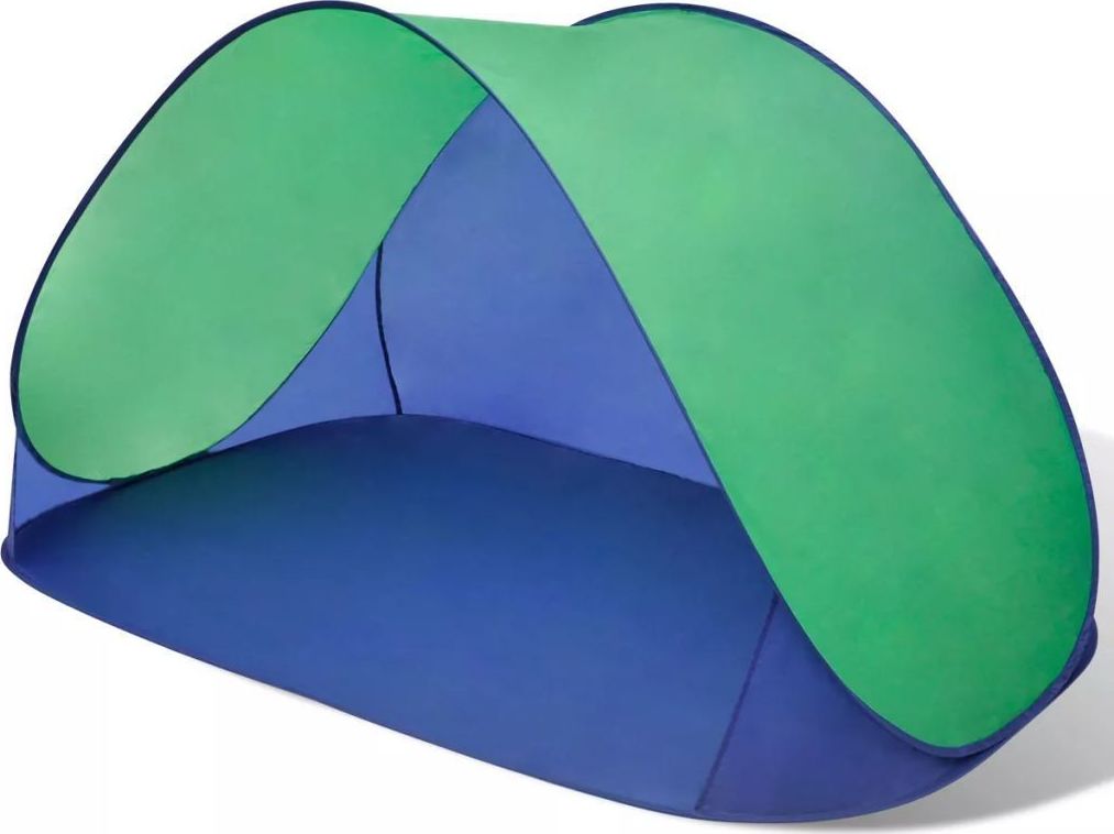 vidaXL Składany namiot plażowy wodoodporny zielono-niebieski