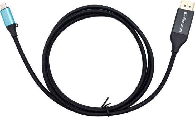 Kabel USB I-TEC USB-C - DisplayPort 1.5 m Czarno-srebrny (C31CBLDP8KBIDIR)