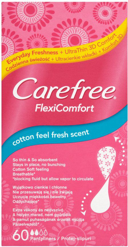 Carefree Flexi Comfort Cotton Feel Fresh Scent Wkładki higieniczne 60szt