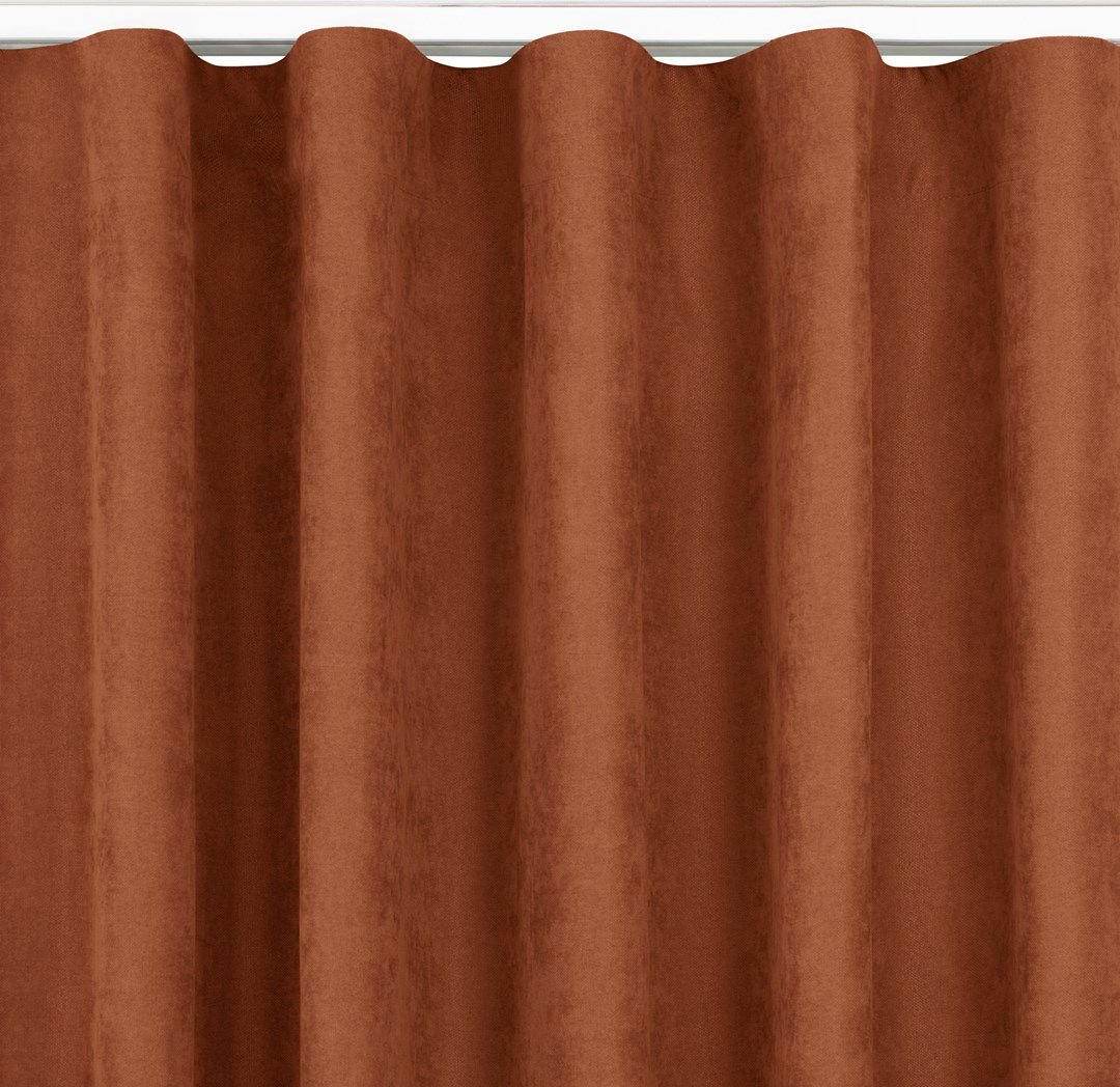Homede Homede Zasłona MILANA szenilowa na taśmie wave 560x300 ruda