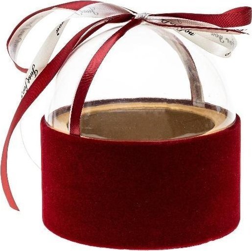 Pudełko Flower Box z kokardą czerwony ROZETTE