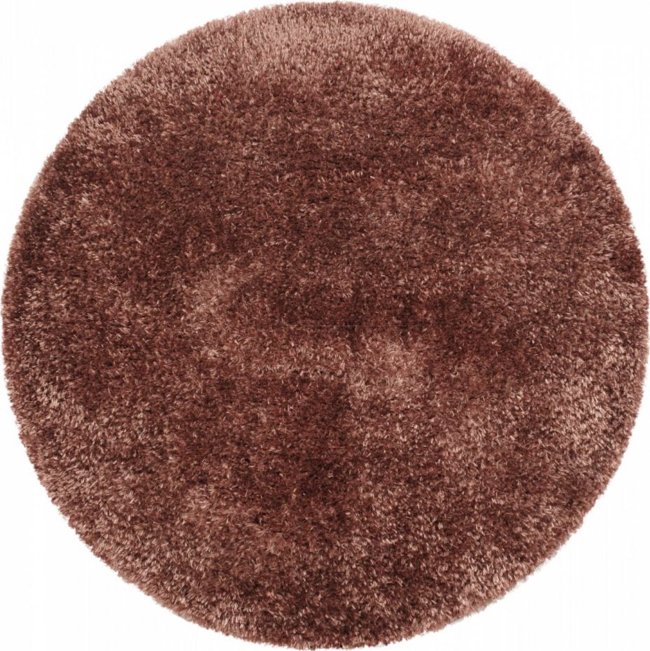Ayyildiz Hali Dywan do salonu, sypialni Shaggy Jednokolorowy Miedziany Koło BRYLANT Koło