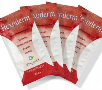 EUROWET HEXODERM SZAMPON LECZNICZY SASZETKA 20ml DLA PSÓW I KOTÓW