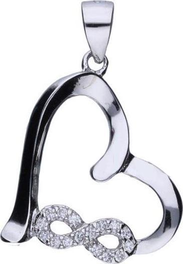 Lovrin Srebrna zawieszka 925 SERCE Z CYRKONIAMI 1,57g