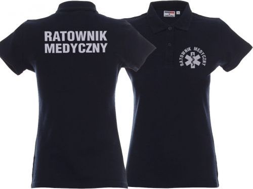 LPP - Promostars Koszulka Polo ratownicza granatowa damska odblaskowa FUNKCYJNA