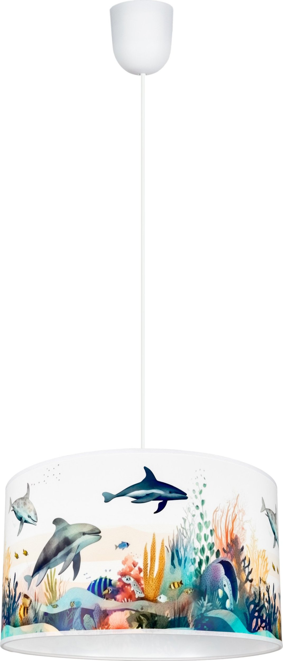 Lampa sufitowa wisząca dziecięca OCEAN 2 biała 1 x E27 0916