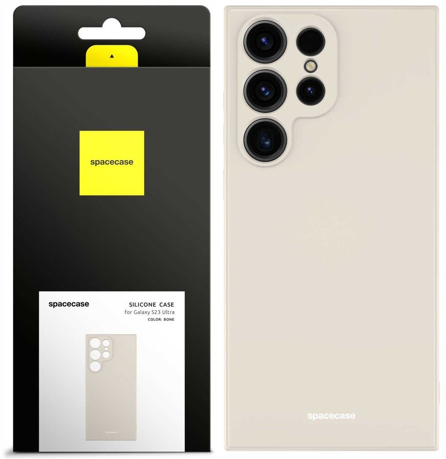 Spacecase Silicone Case Galaxy S23 Ultra bone standard