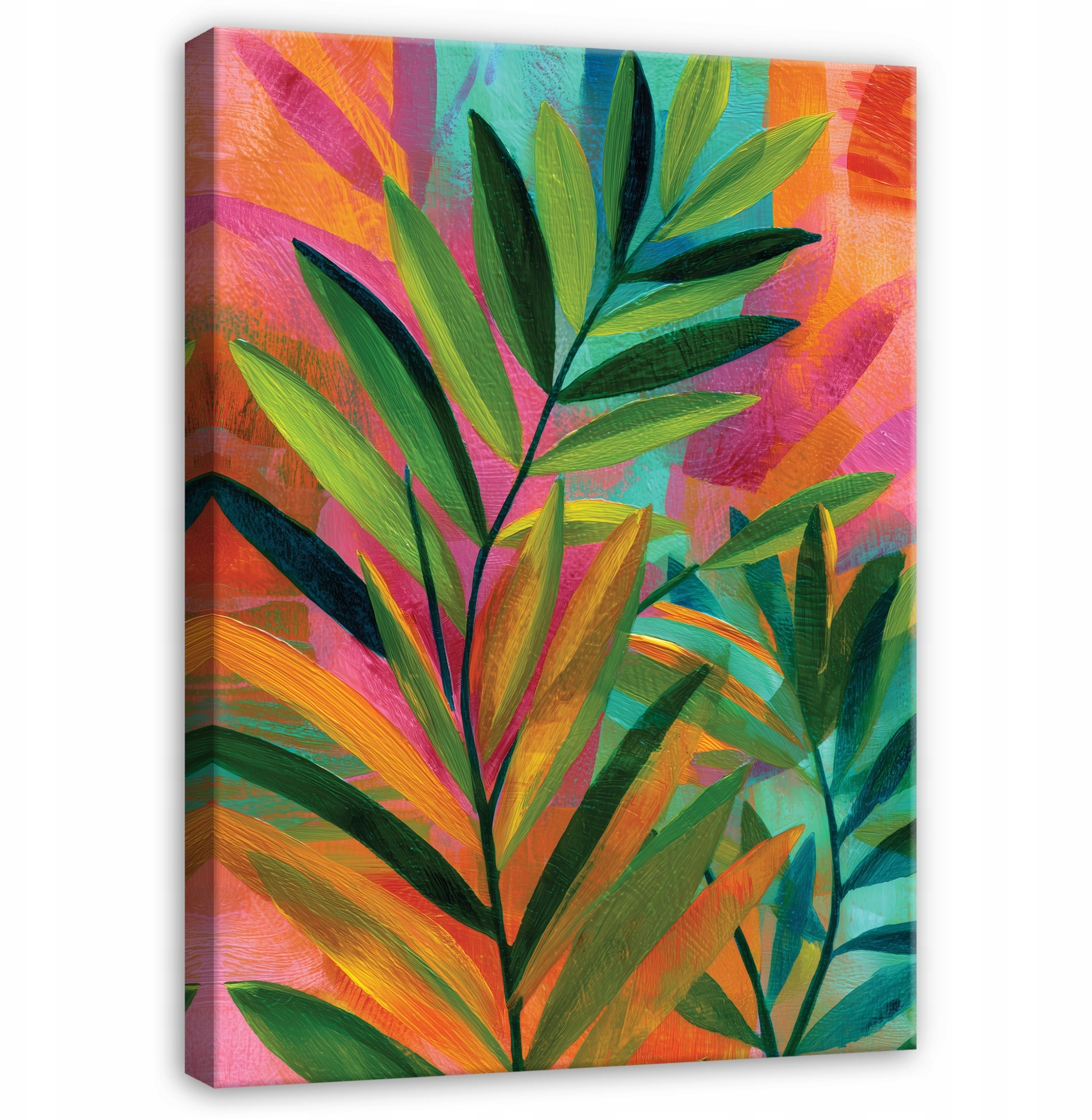 Obraz Na Płótnie Liście Abstrakcja Do Sypialni Salonu 70x100