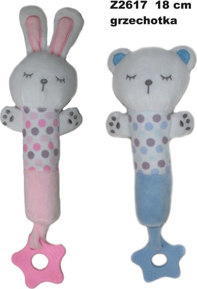 Zwierzeta grzechotka 18cm MIX