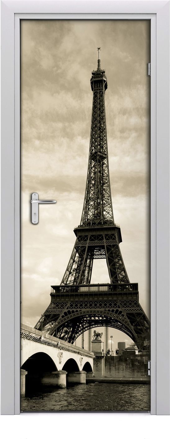 Tulup Fototapeta samoprzylepna na drzwi 75 x 205 cm Wieża Eiffla