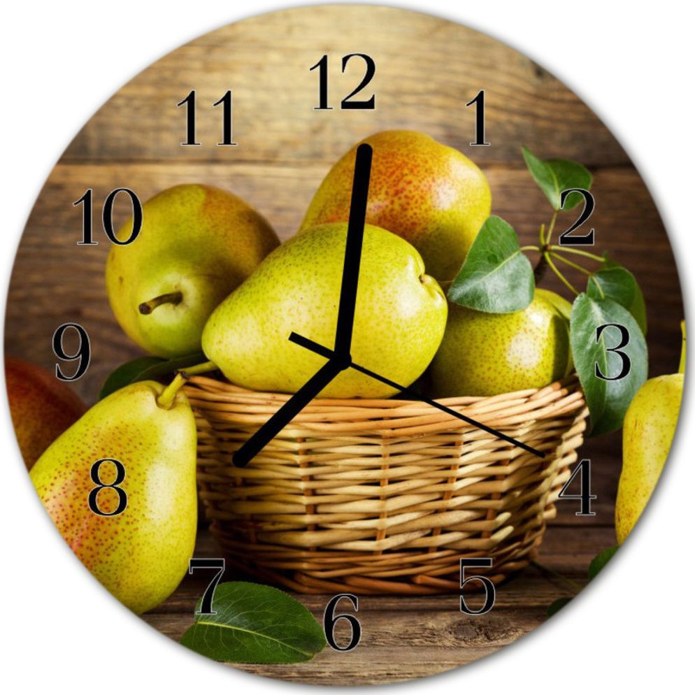 Tulup Zegar szklany okrągły Gruszkifi30 cm - 66675748