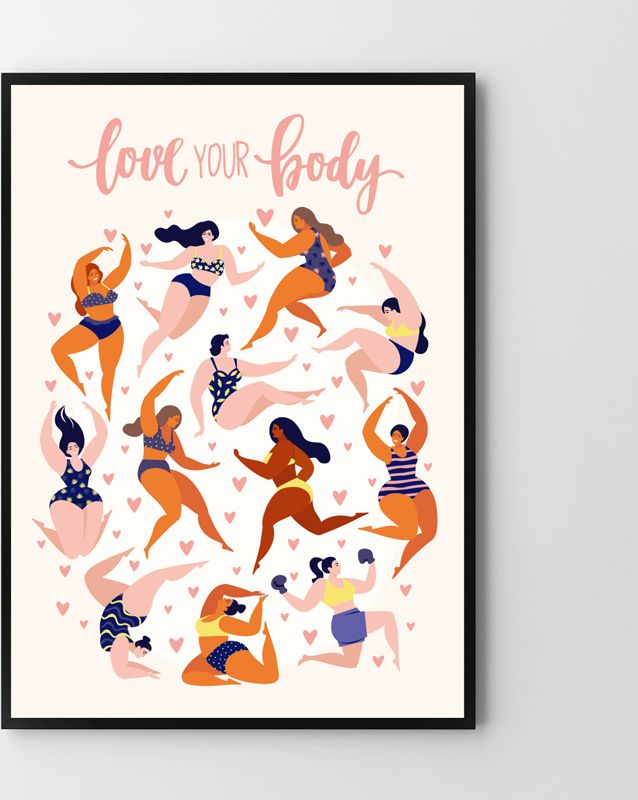 Hog Studio Body positive (Płótno 50x70cm)