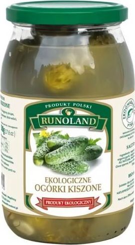 RUNOLAND OGÓRKI KISZONE BIO 820 g (460 g) - RUNOLAND