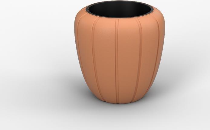 Lamela Doniczka Lamela Gaja+wkład terakota h:40cm fi:40cm