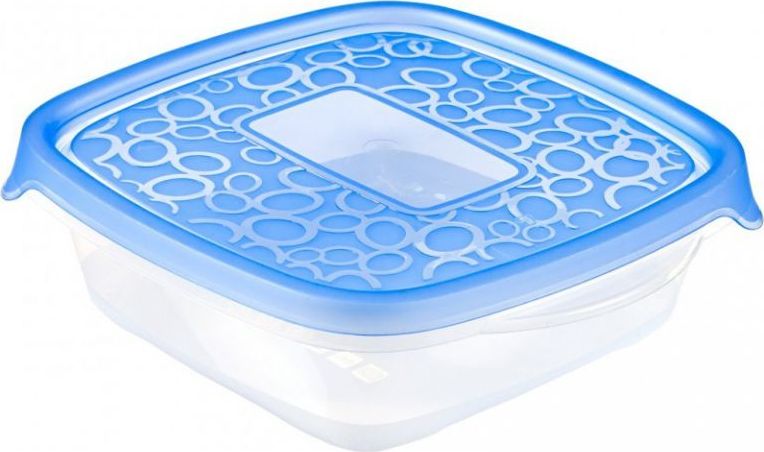 Curver Zestaw 5x plastikowy pojemnik TAKE AWAY 0,6L - niebieska