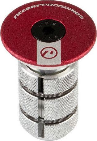 Accent Gwiazdka AC-900 Carbon do widelców z karbonową rurą sterową 1-1-8", czerwony uniwersalny