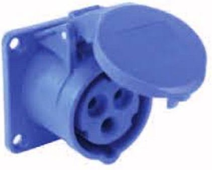 PCE Gniazdo tablicowe 16A 3P 230V 75 x 75 niebieskie IP44 (313-6f5)