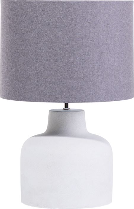 Lampa stołowa Beliani Lampka nocna betonowa szara BHIMA