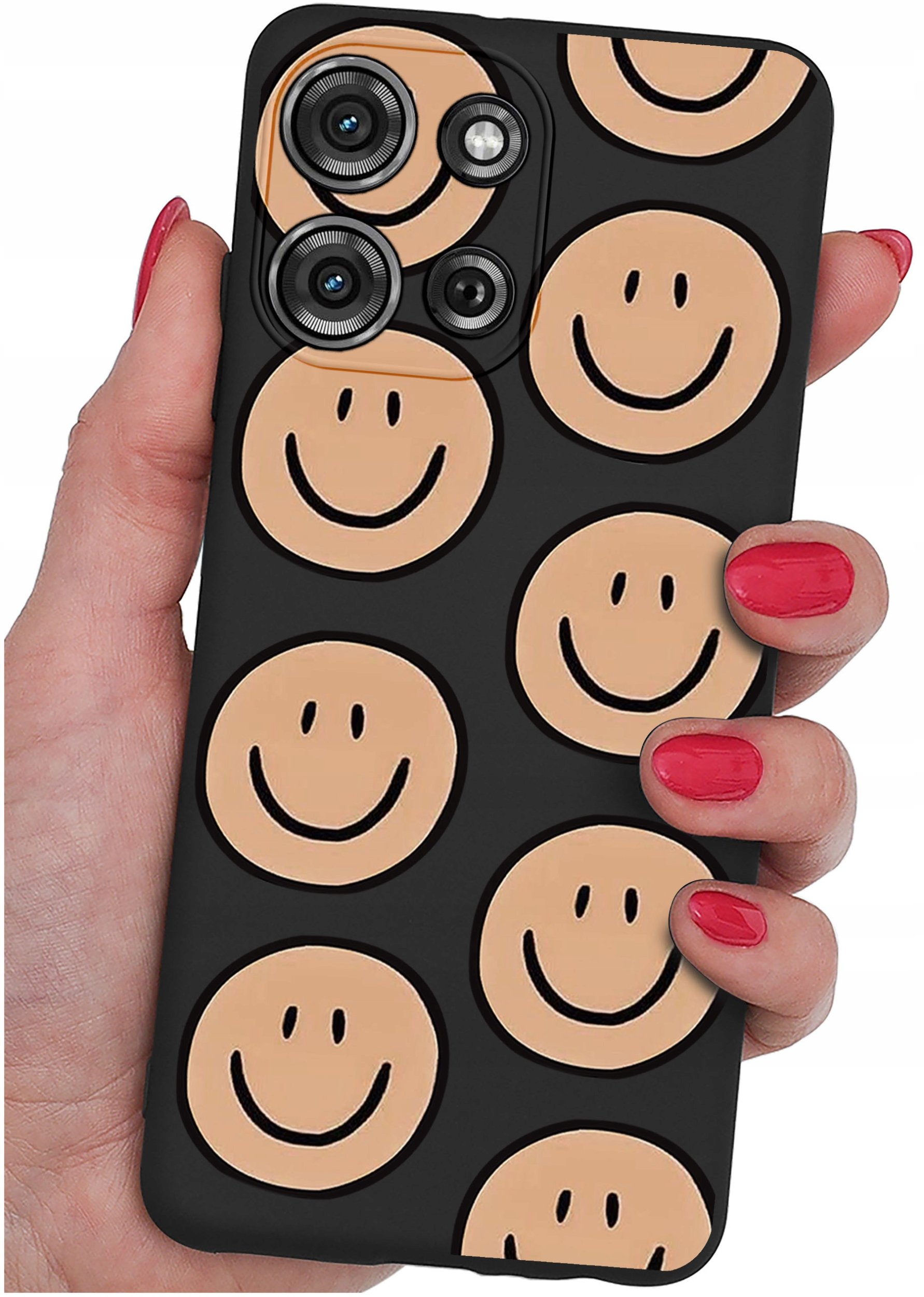 krainaGSM Etui do Motorola G75 5G | wzory | SILIKONOWE MATT SZKŁO 9H