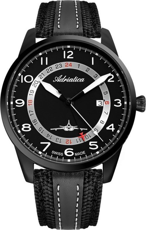 Zegarek Adriatica Zegarek męski Adriatica A8186.B224Q czarny