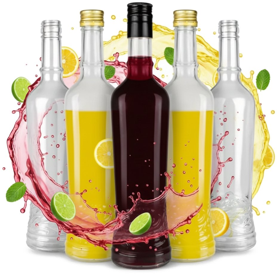 Bimberek Butelki Szklane TOAST 500ml z Zakrętką Na Nalewki Alkohol Wino