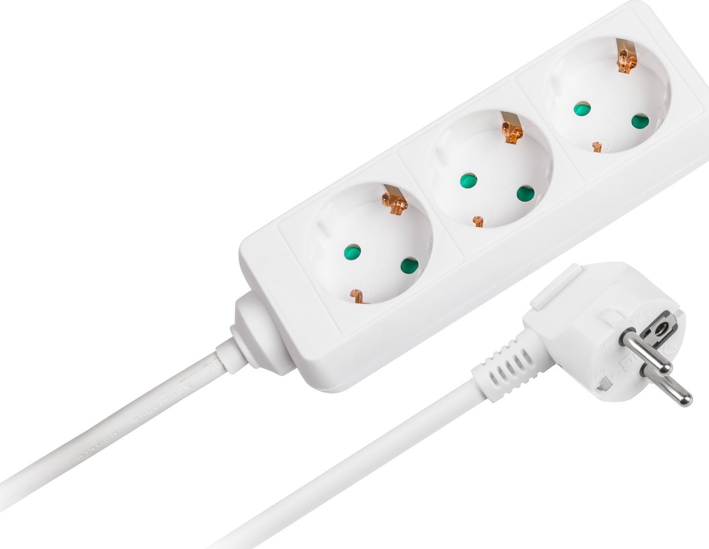 Rebel Przedłużacz biały Rebel 3 gniazda typu niemieckiego, dł. 1,5m (3x1.0) bez przełącznika