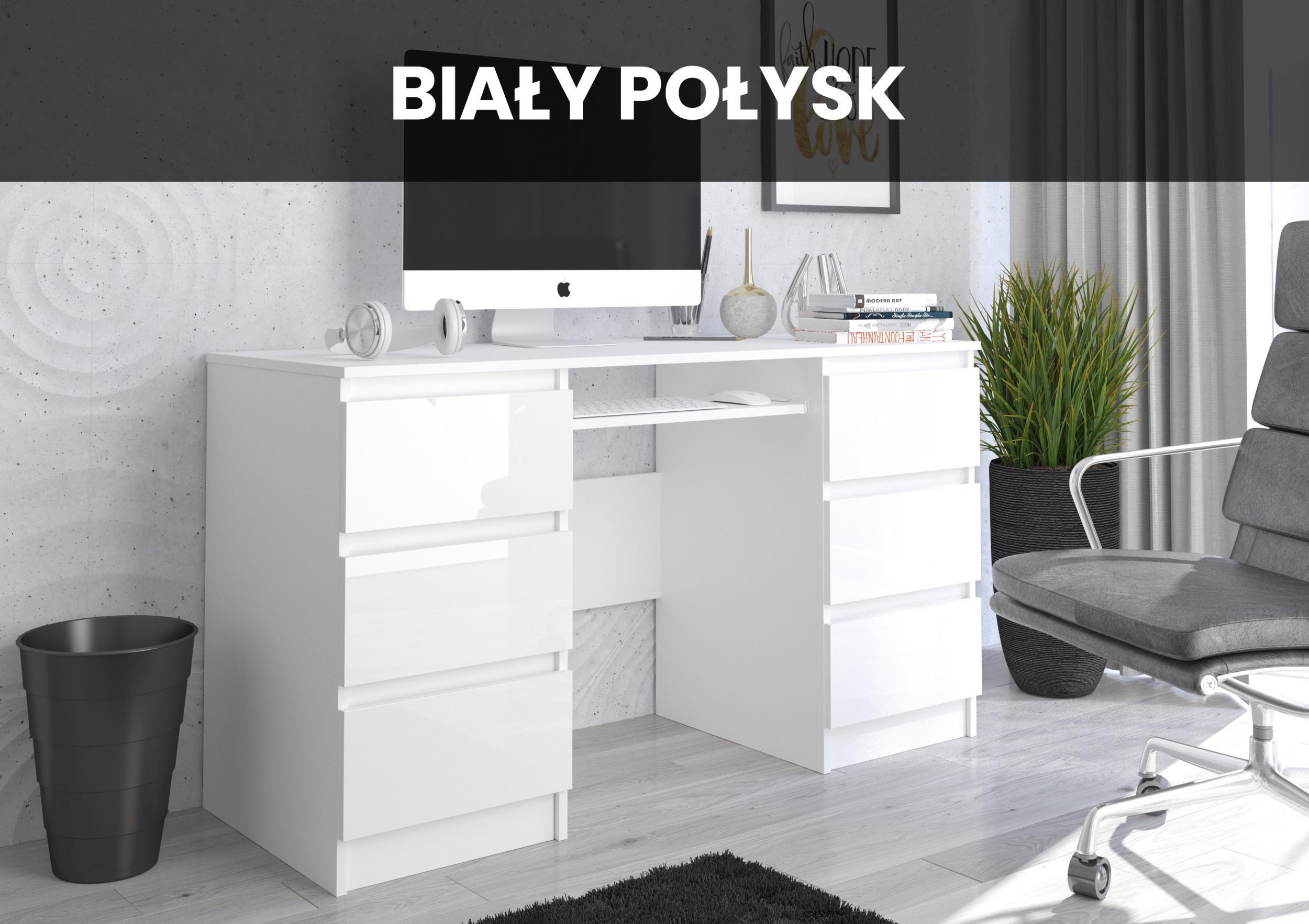 Biurko Mobene Modern N-32 Białe 140 cm x 50 cm