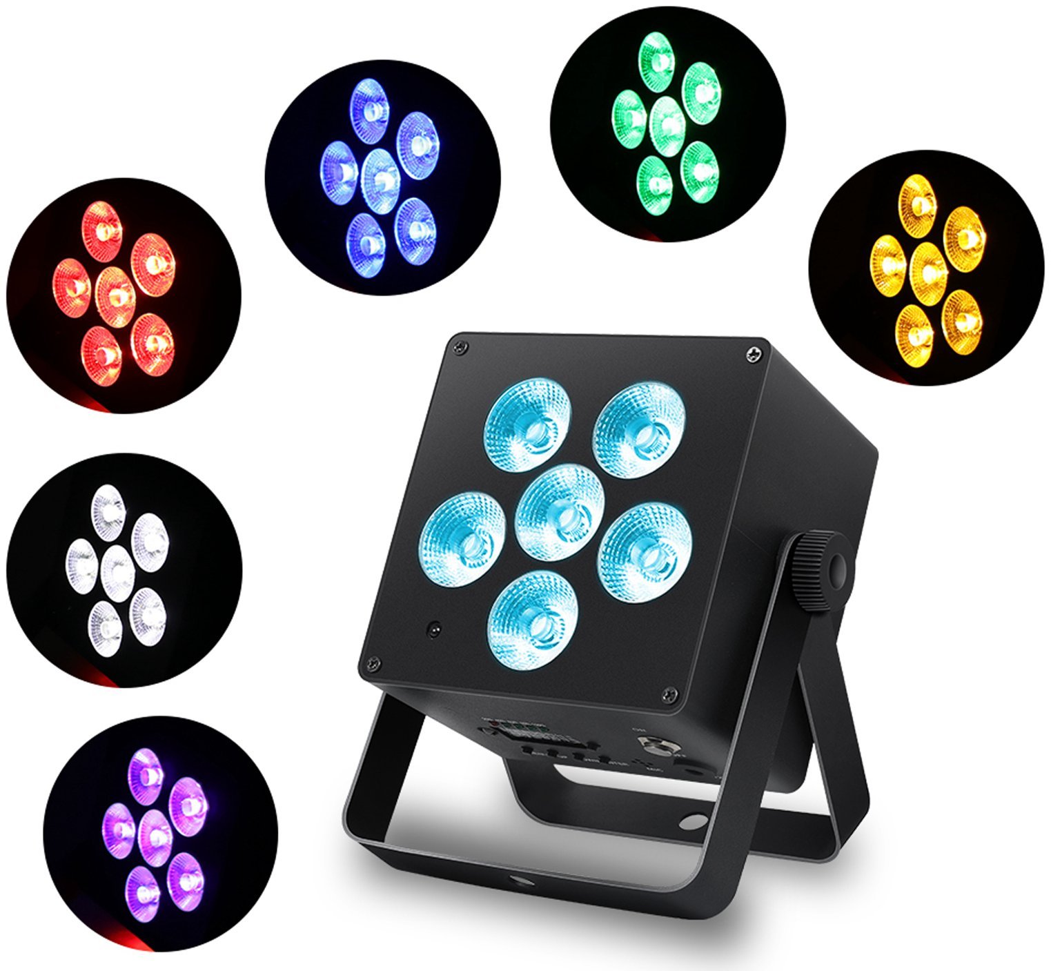 LIGHT4ME ACCU PAR RGBWA-UV reflektor 4400 mAh efekt świetlny 6x6W LED