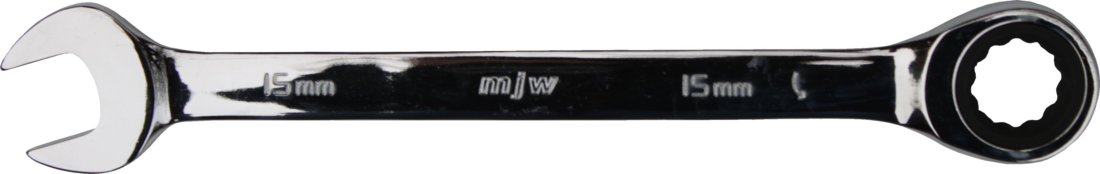 MJW Klucz płasko oczkowy z grzechotką 15