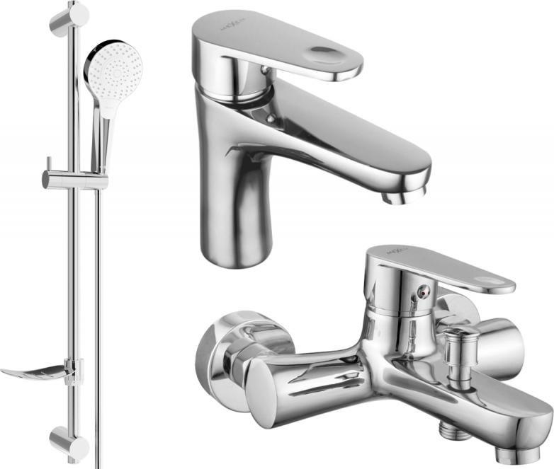 Bateria wannowa Mexen Mexen Kama DF05 zestaw wannowy, chrom - 72503DF05-00