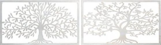 DKD Home Decor Dekoracja ścienna DKD Home Decor Metal Drzewo (2 pcs) (84.5 x 1 x 49 cm)
