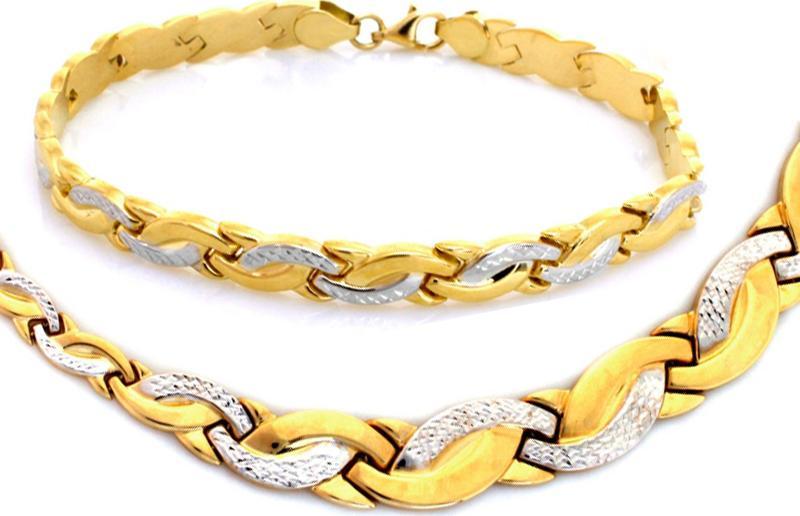 Lovrin Złoty komplet 585 KOLIA BRANSOLETA 22,22 g