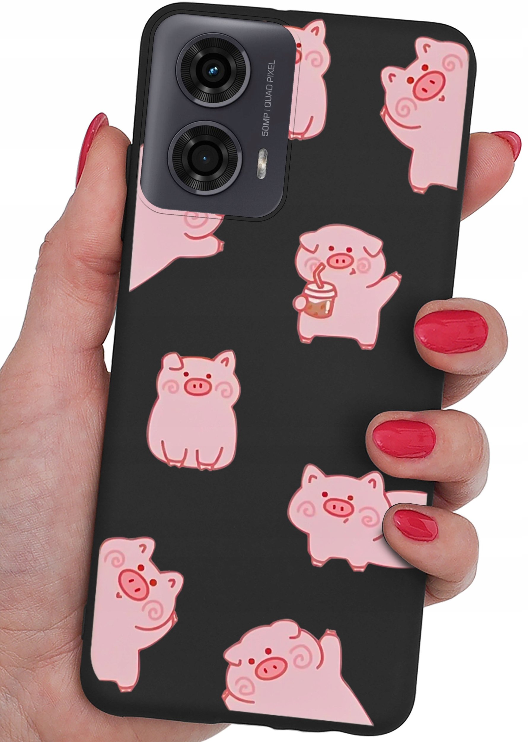 Etui do Motorola Moto G24 | G24 POWER | G04 CASE WZORY MATT PLECKI + SZKŁO